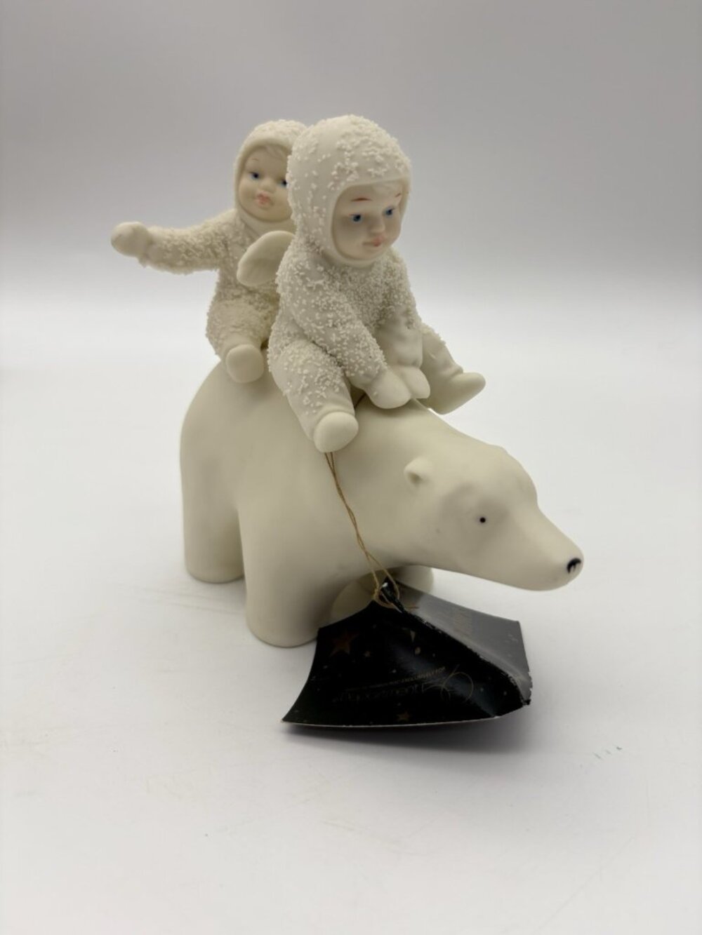 Dept 56 SNOWBABIES Polar Express Angel Snowbabies Riding Polar Bear 1988 #7978-2